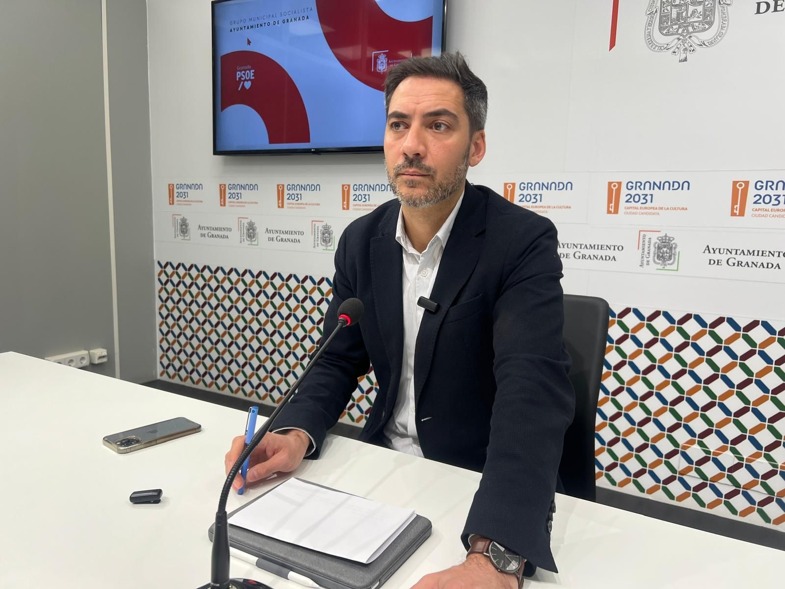 El concejal del PSOE en el Ayuntamiento de Granada, Eduardo Castillo