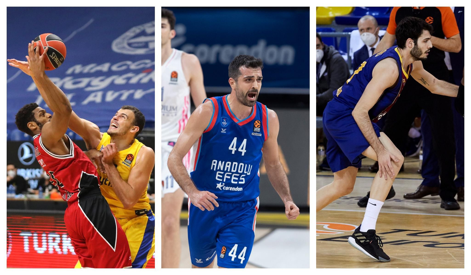 Jeff Brooks, Krunoslav Simon y Álex Abrines.