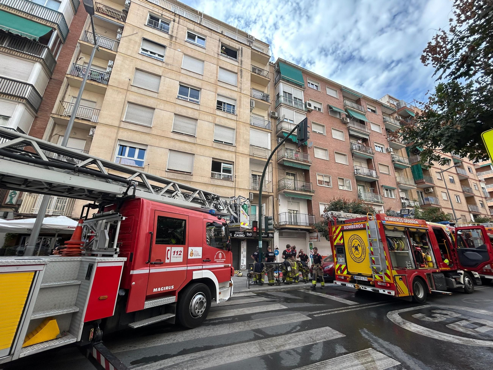 Incendio en la calle Arabial de Granada