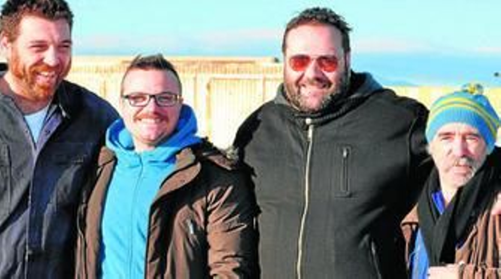 De izquierda a derecha, Hovik Keuchkerian, Ignacio Estaregui, el linense Miguel Becerra y Álex Angulo.