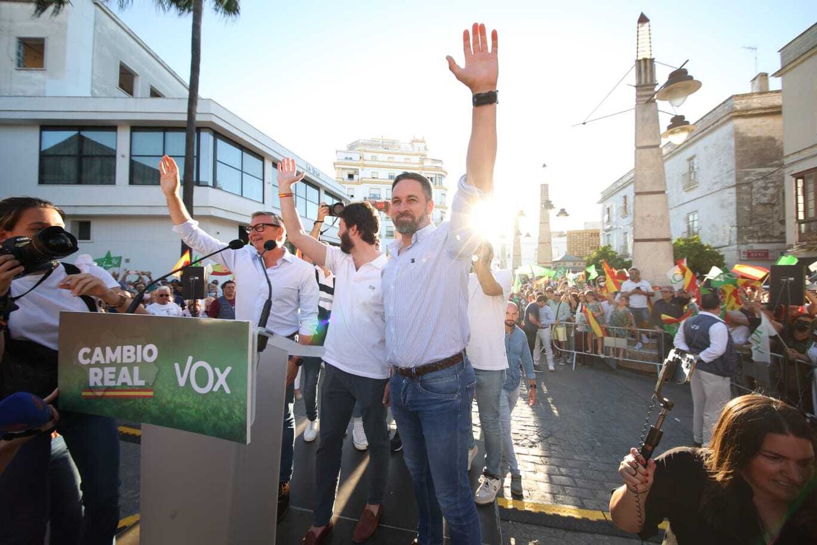 Acto público de Vox en Jerez con Santiago Abascal y Manuel Gavira