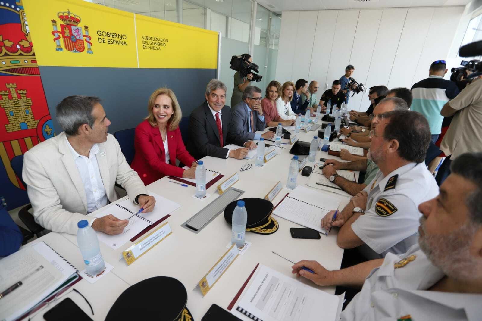 Reunión del plan 'Rocío Seguro 2019', esta mañana.