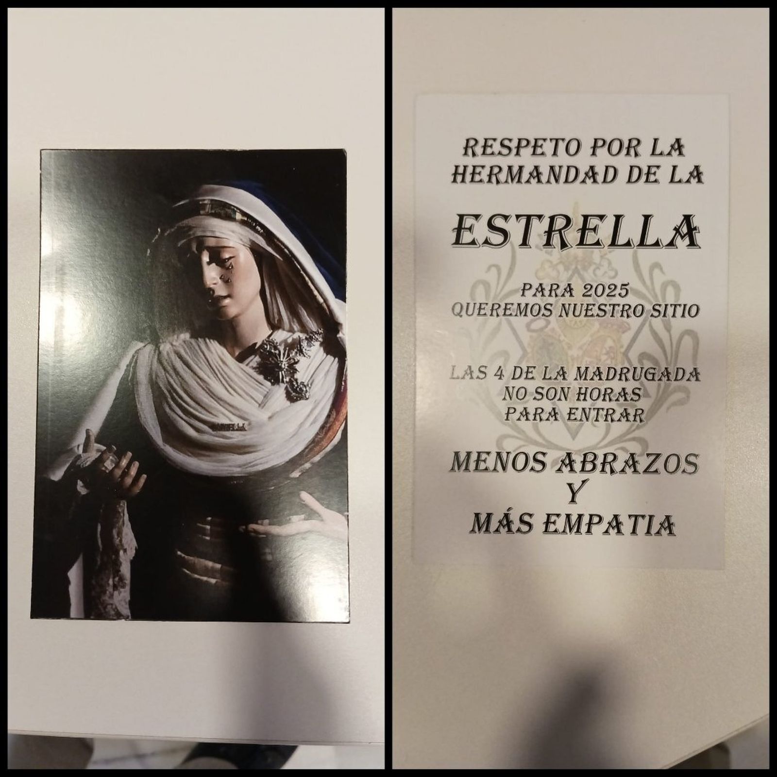 Estampa que circula en las redes sociales y entre algunos hermanos