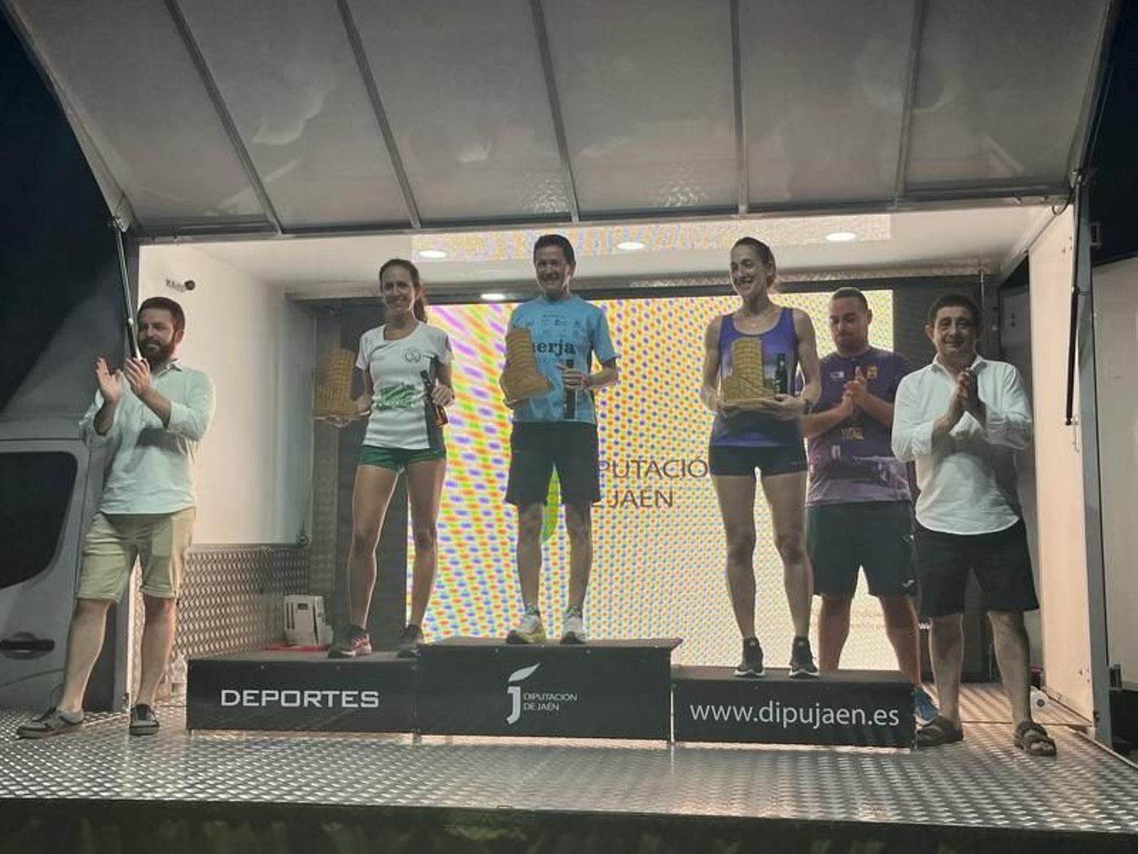 Podio femenino de la prueba.