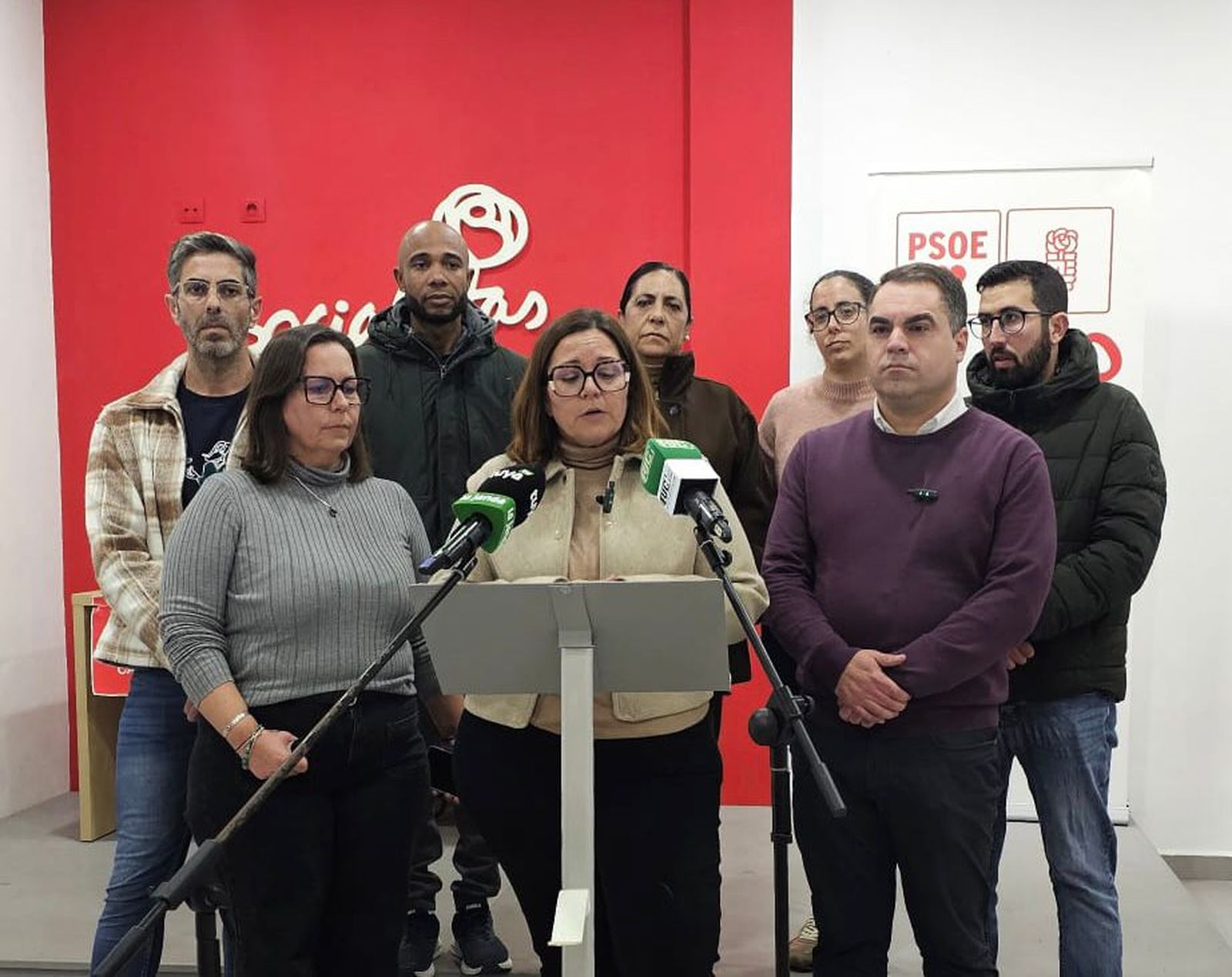 Carmen Sánchez interviene en la rueda de prensa en la que anunció la renuncia a su acta de concejal