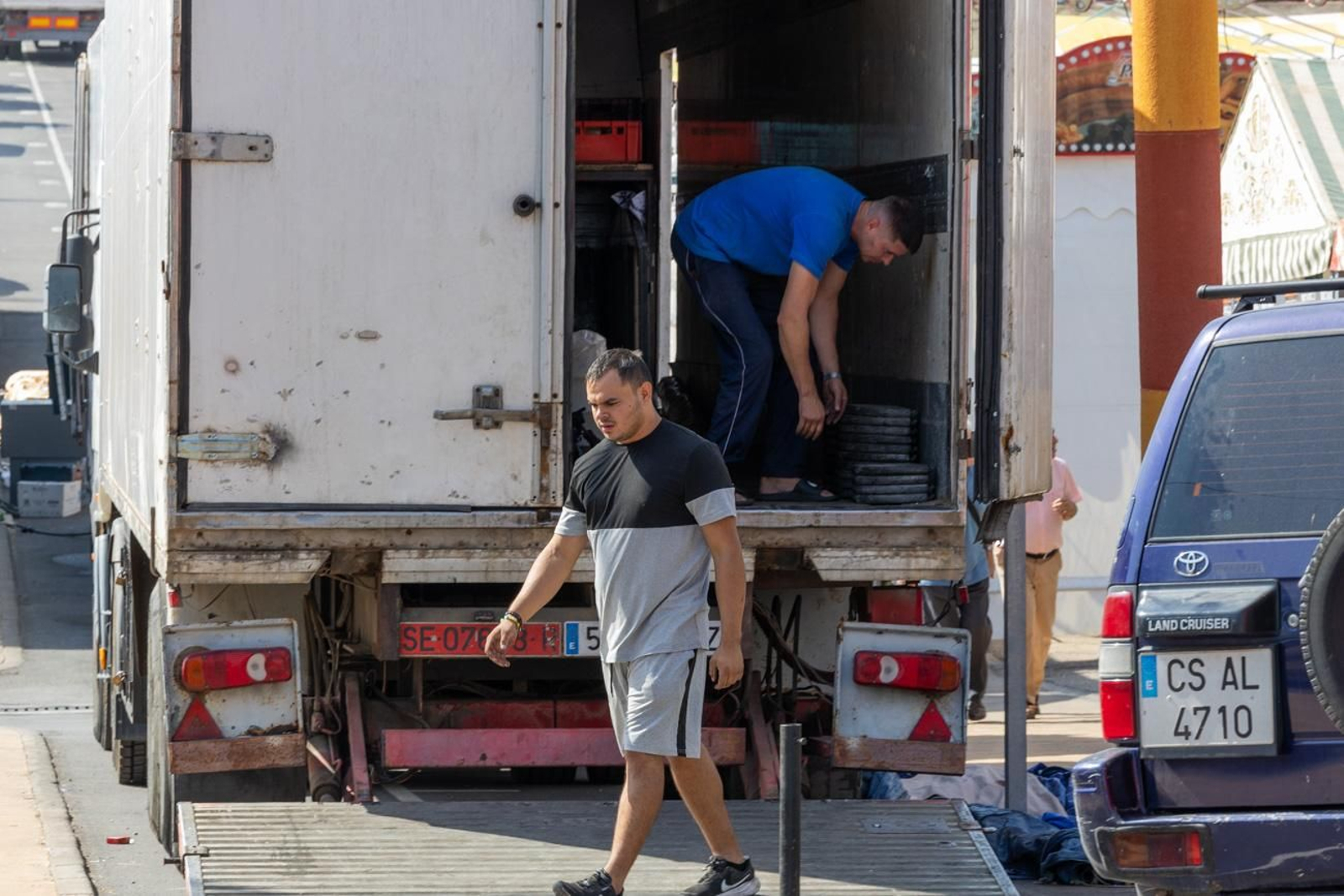 Así avanza el montaje de la feria de San Lucas