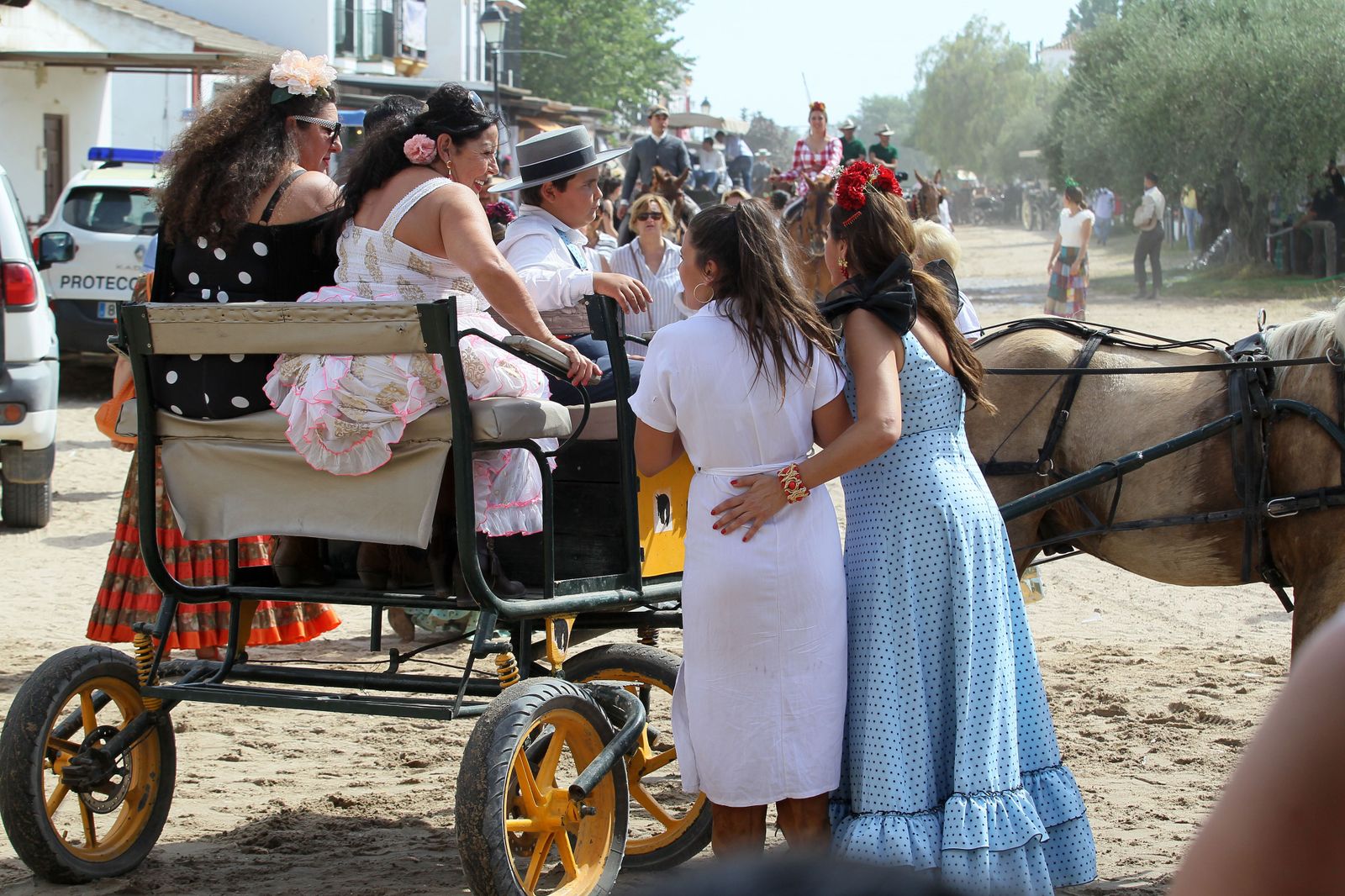Imágenes del domingo de descanso en El Rocio