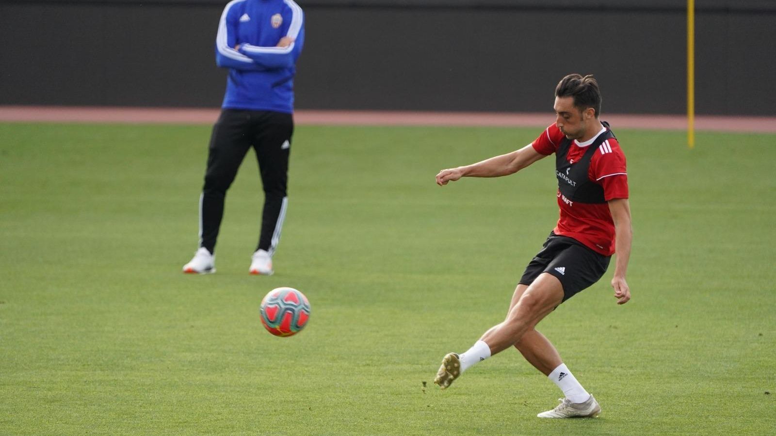 Aguza en un entrenamiento de la presente semana