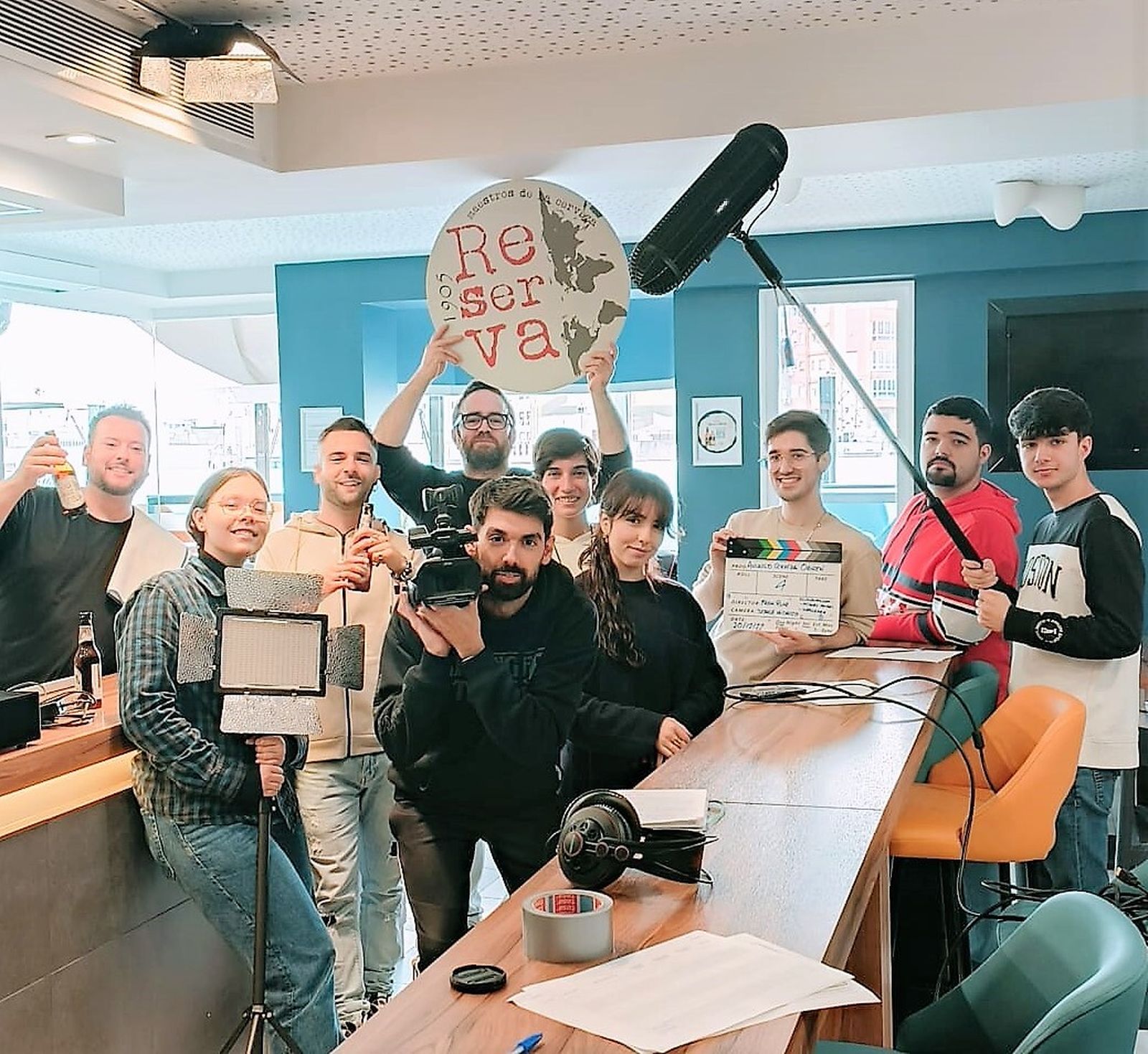 Equipo de Lumen durante la grabación del spot.