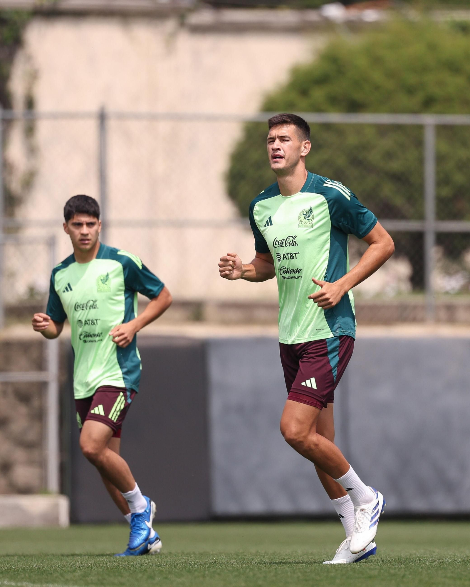 Montes, en un entrenamiento con el combinado de México