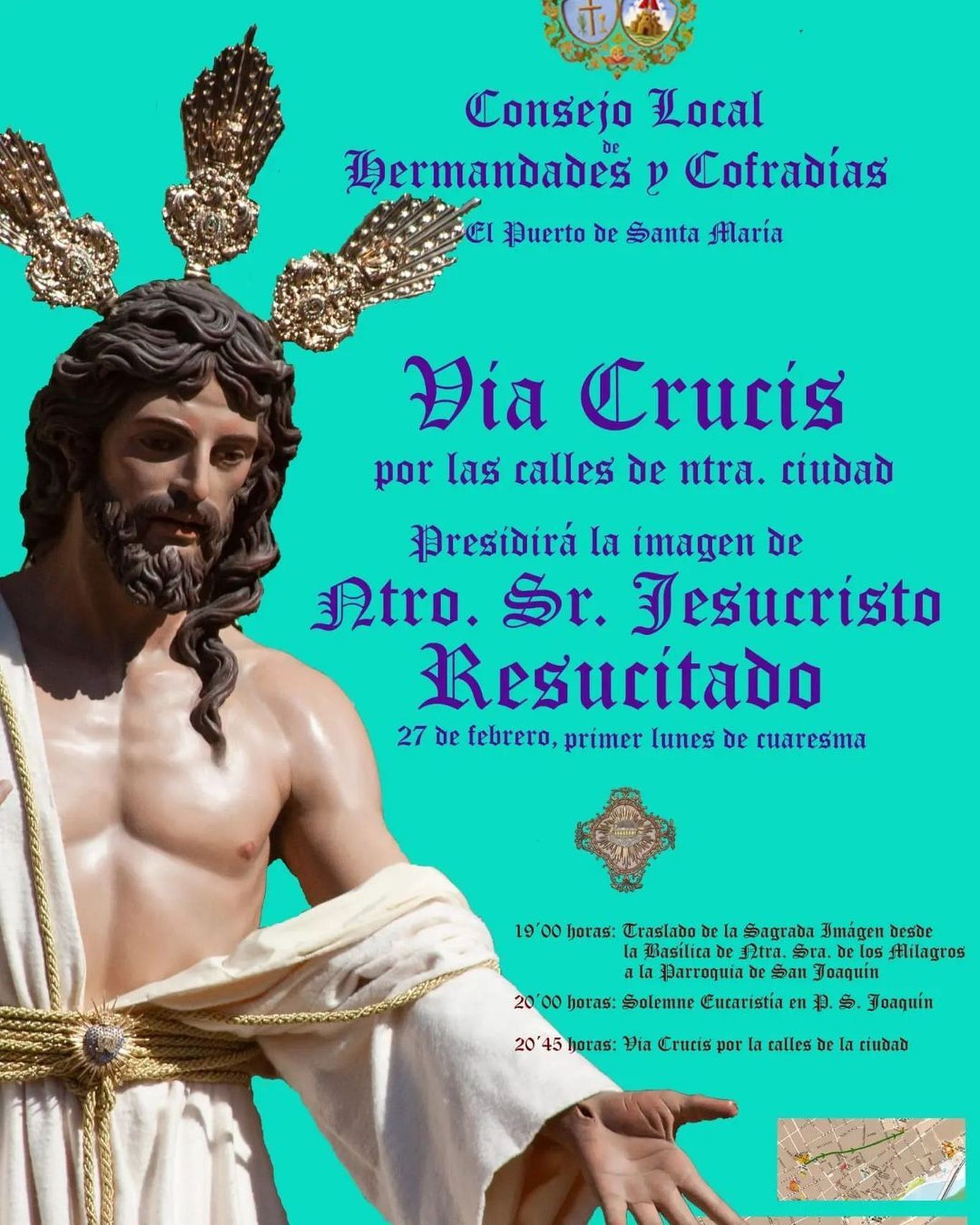 La imagen del Resucitado presidirá el Vía Crucis del Consejo de Hermandades.