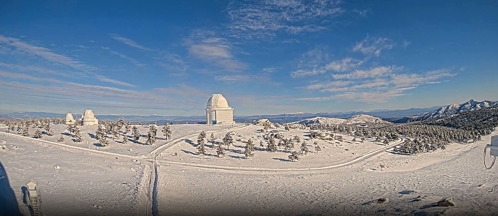 Imagen del observatorio de Calar Alto este miércoles 7 de enero a las 10:30 horas.