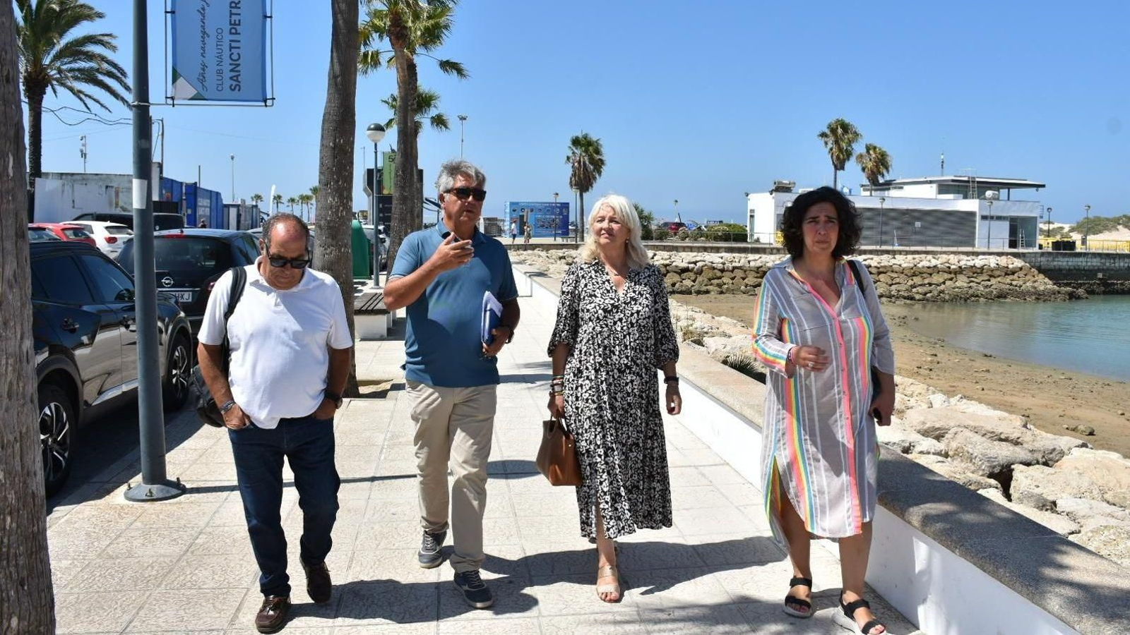 Un momento de la visita.