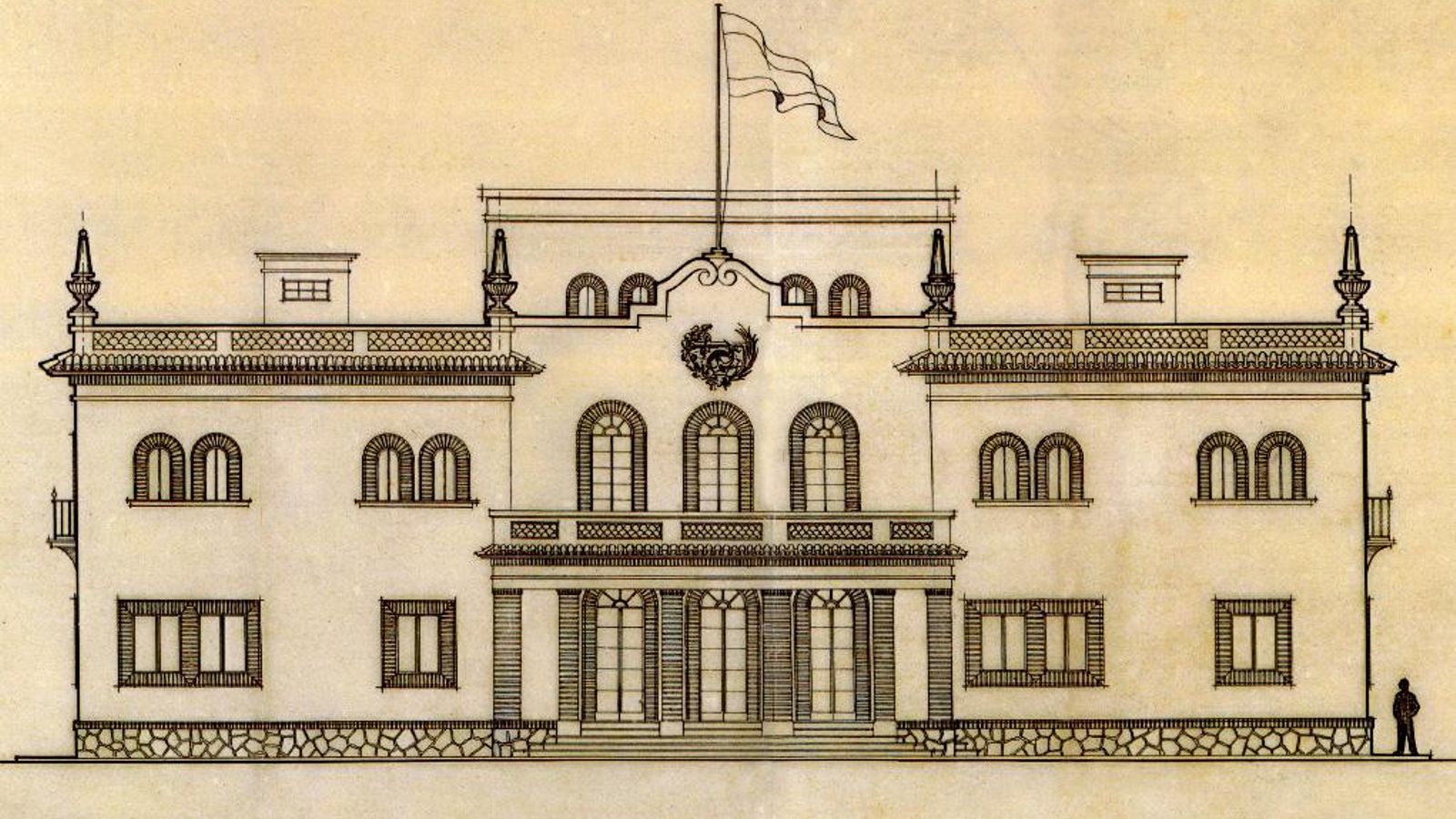 Proyecto del edificio para Sede de la Junta de Obras del Puerto aprobado el 23 de abril de 1946 (Archivo de la APBA). Proyecto del edificio para Sede de la Junta de Obras del Puerto aprobado el 23 de abril de 1946 (Archivo de la APBA).