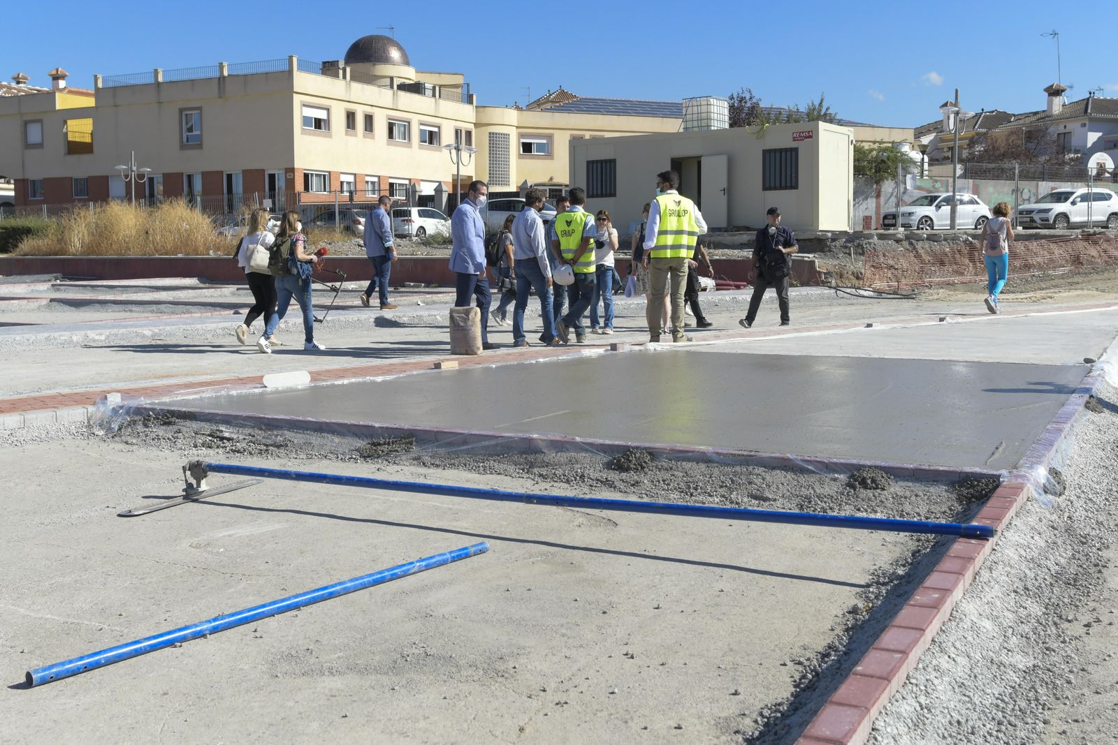 Visita ayer del alcalde de Granada a las obras en el futuro parque