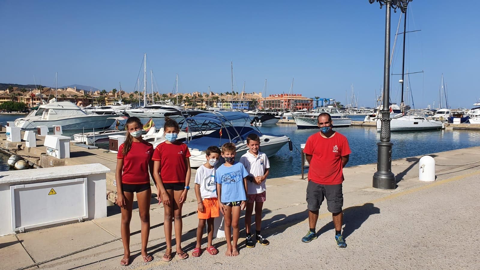 Los representantes del Real Club Náutico de La Línea, en Sotogrande