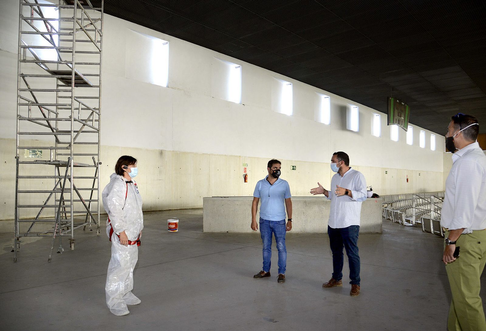 Jesús Alba, durante la visita a Palacio Municipal de Deportes