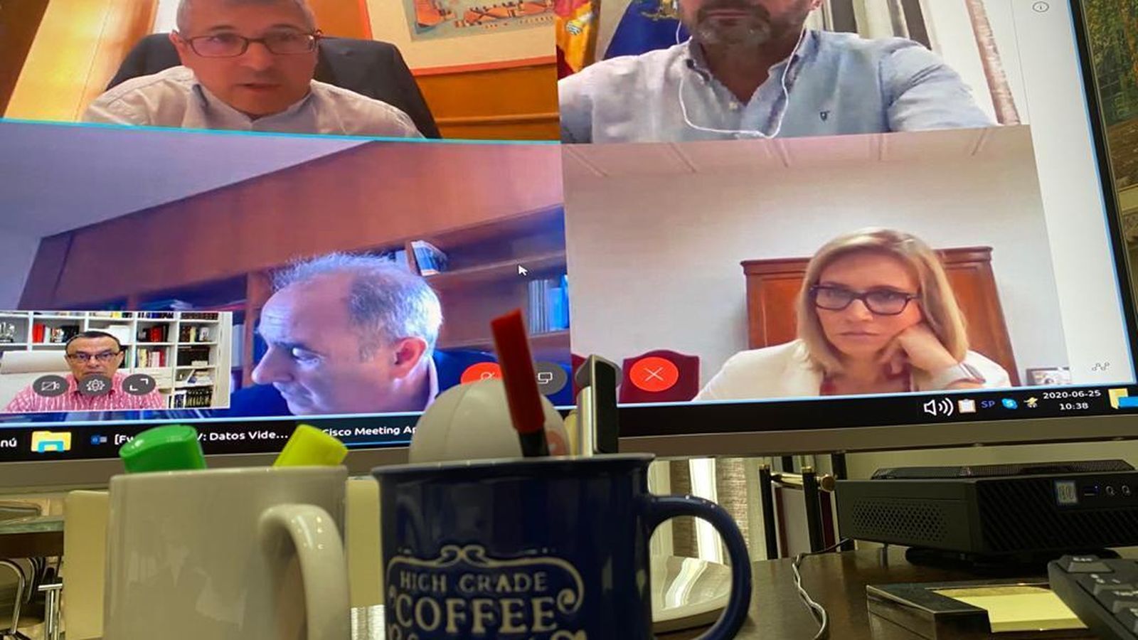 Participantes en el encuentro telemático.