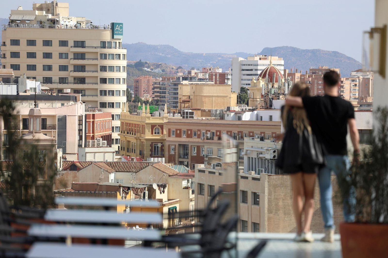 Vista de pisos y viviendas en el Centro Histórico de Málaga. Vista de pisos y viviendas en el Centro Histórico de Málaga.