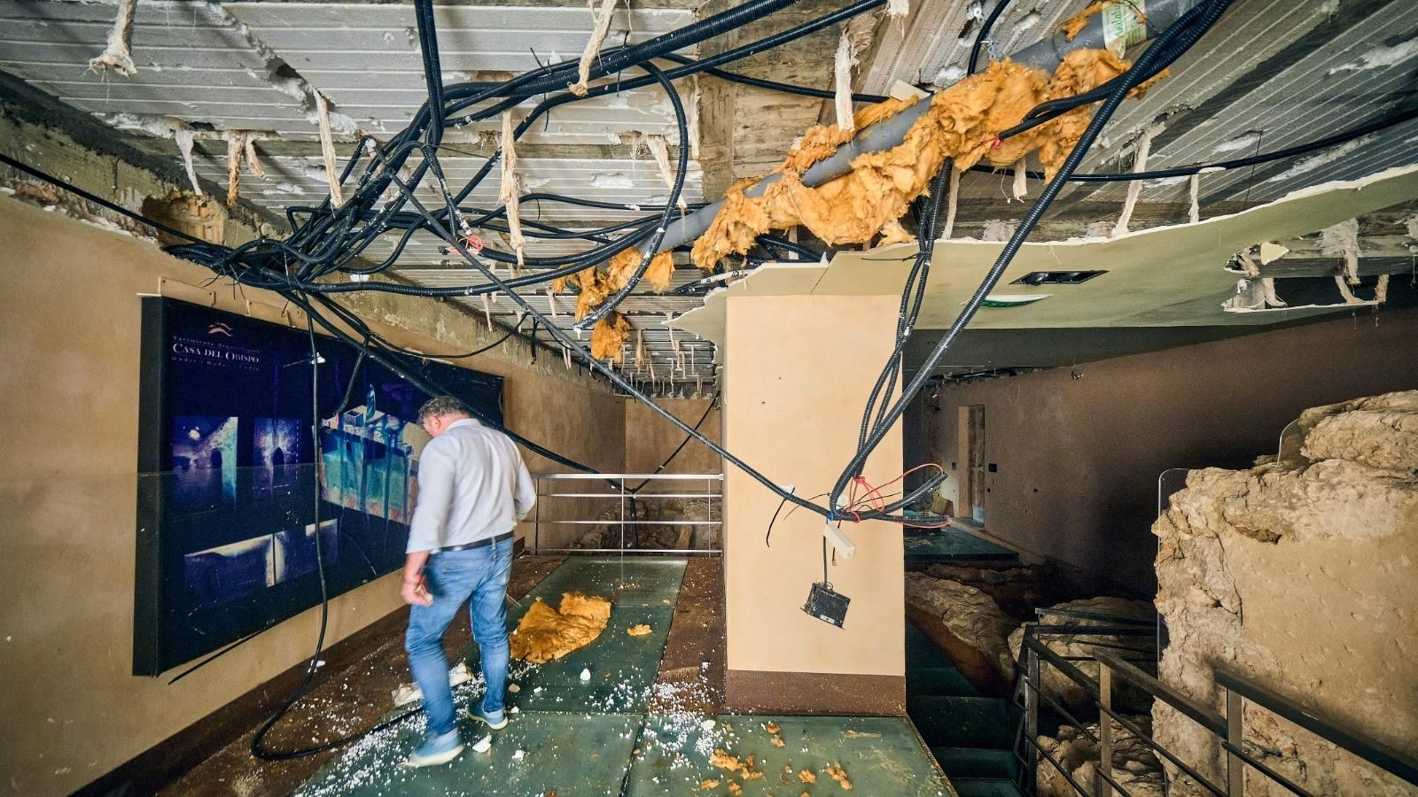 Los destrozos de la Casa del Obispo