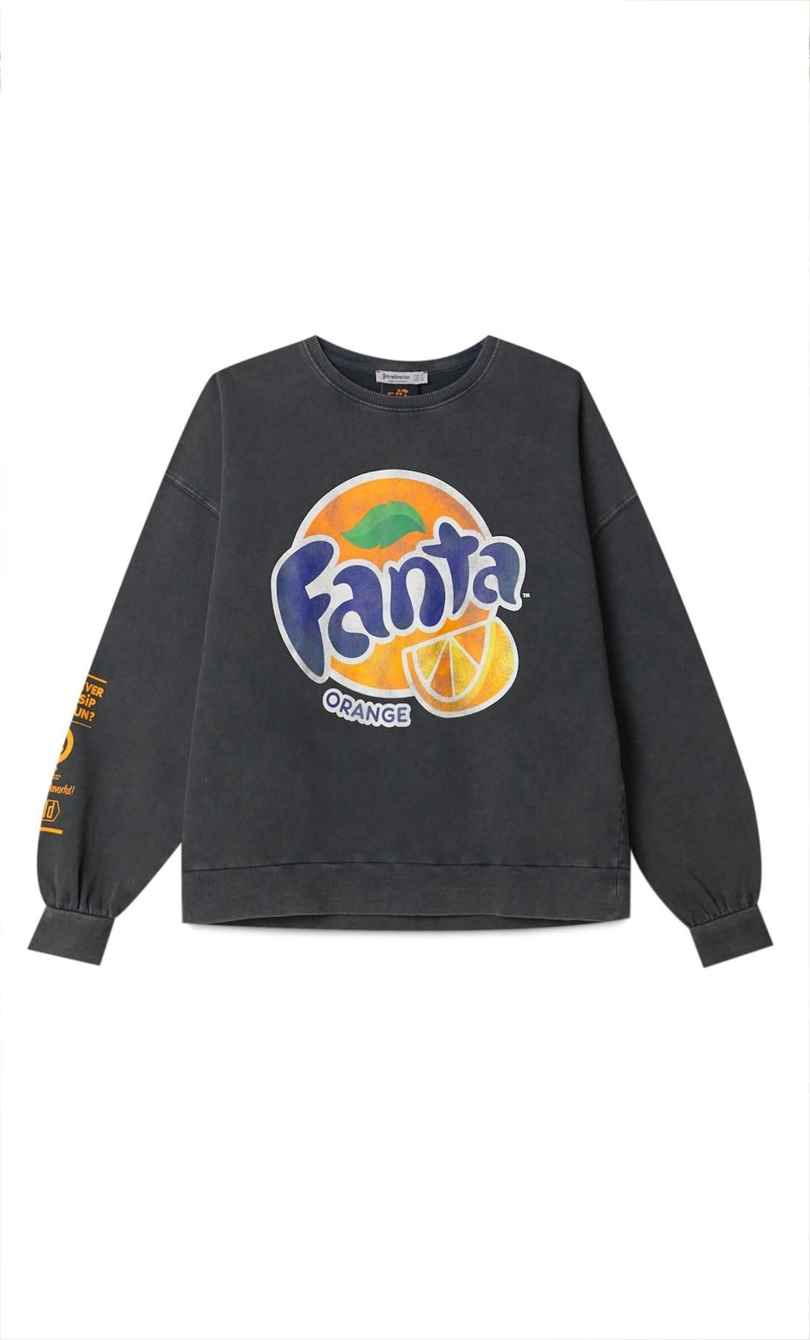 Sudadera de Fanta de Stradivarius. Sudadera de Fanta de Stradivarius.