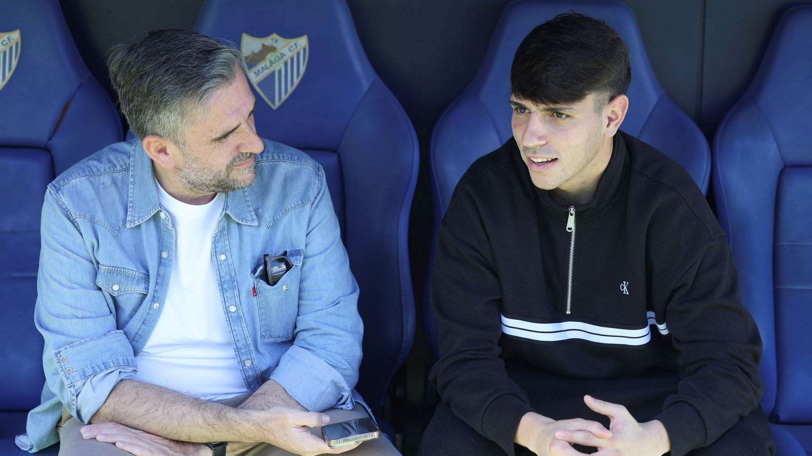 Izan Merino, durante la entrevista.