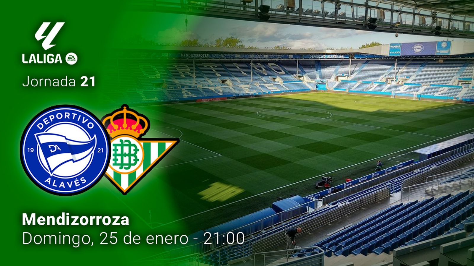 Cartel del encuentro en Mendizorroza.