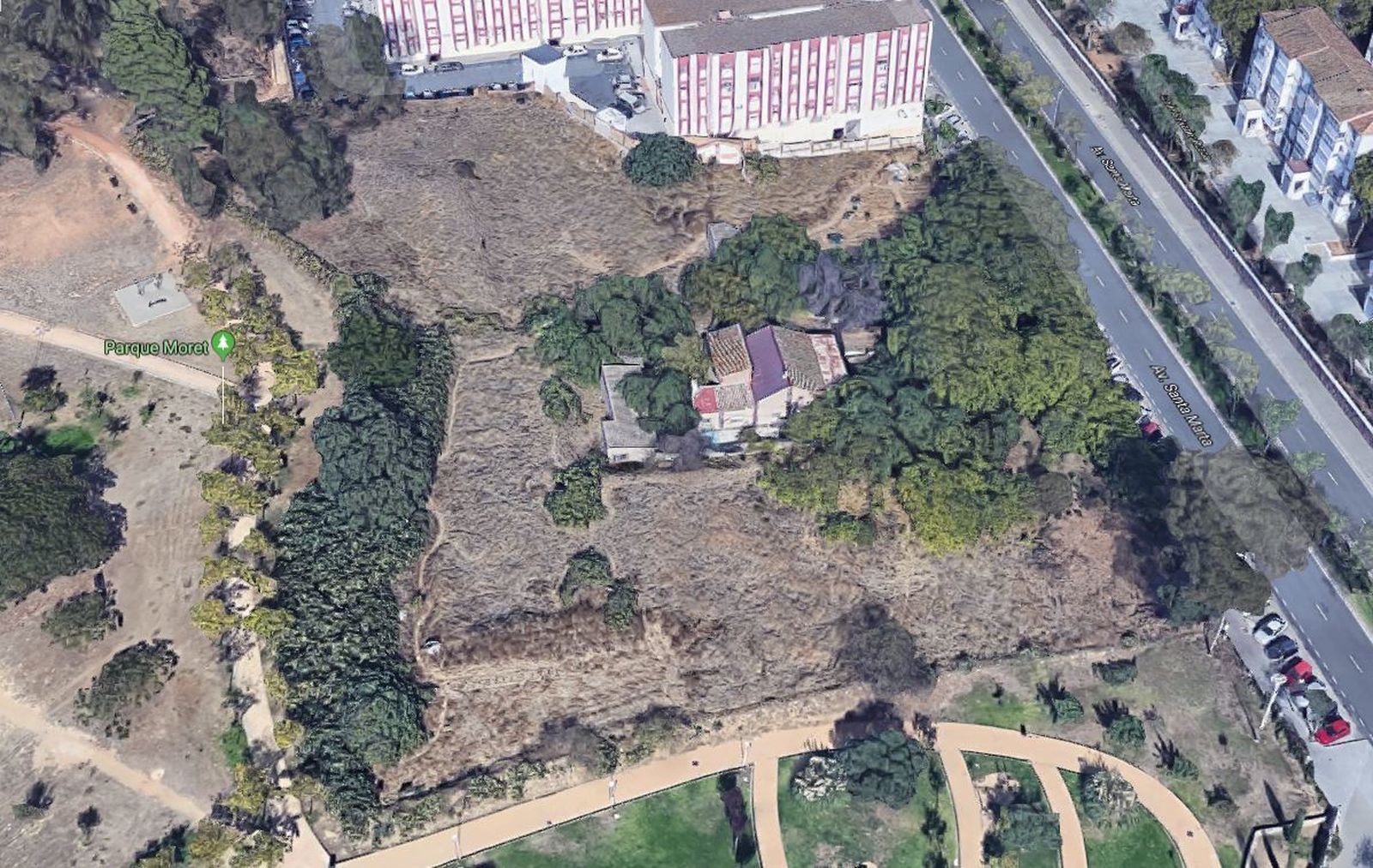 Imagen de Google Maps previa a la demolición de la Casa Duclós, situada en el centro, en el verano de 2017.
