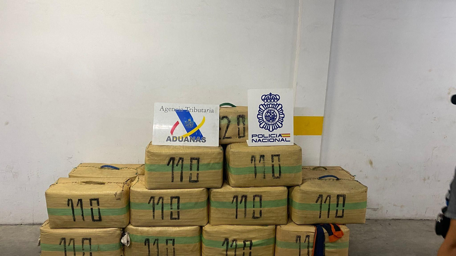 La droga intervenida a finales de agosto en Cala Arena, en Algeciras.