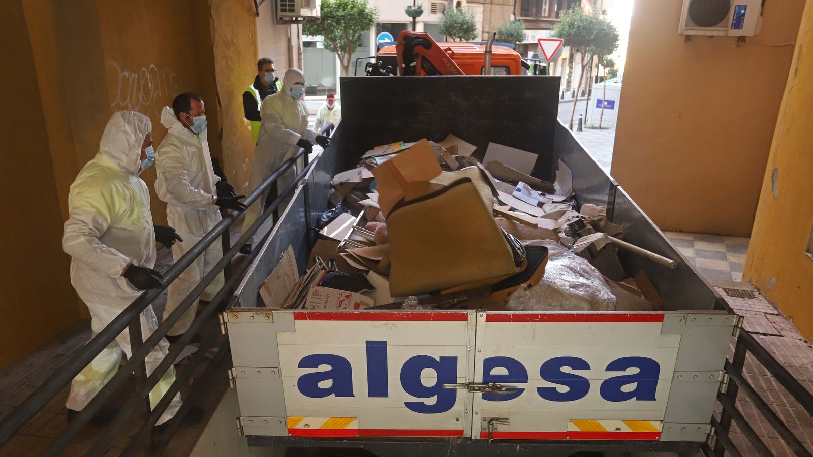 Desalojo del edificio La Escalinata