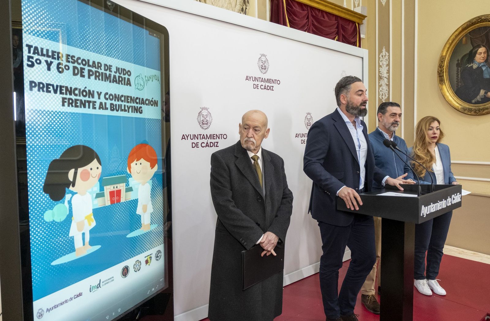 Presentación del taller escolar de judo contra el bullying.
