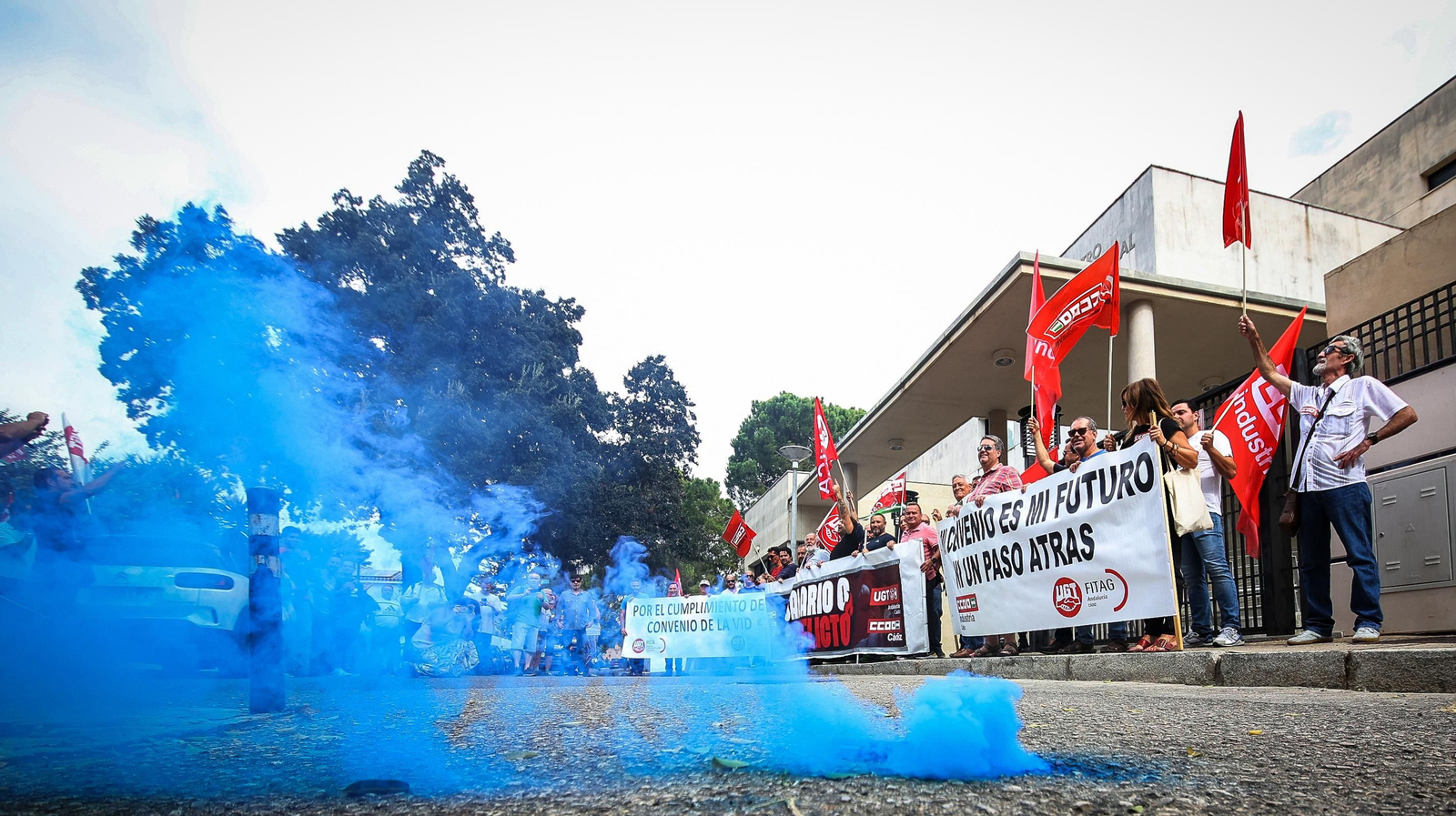 Manifestación de trabajadores de la Vid para pedir un convenio digno