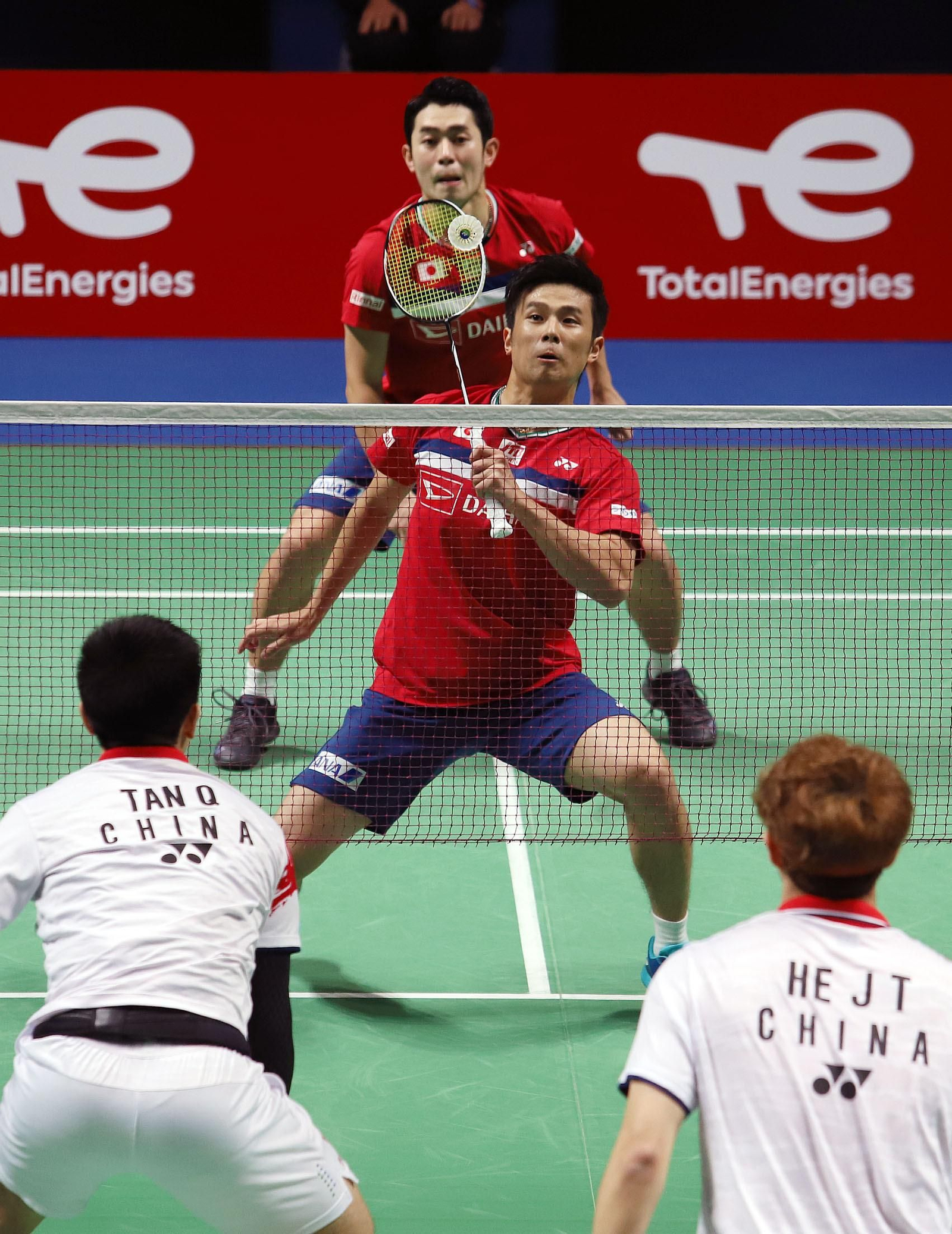 Huelva 2021: final doble masculino HOKI,KOBAYASHI-HE Ji Ting,TAN Qiang. Mundial de Bádminton Huelva´21