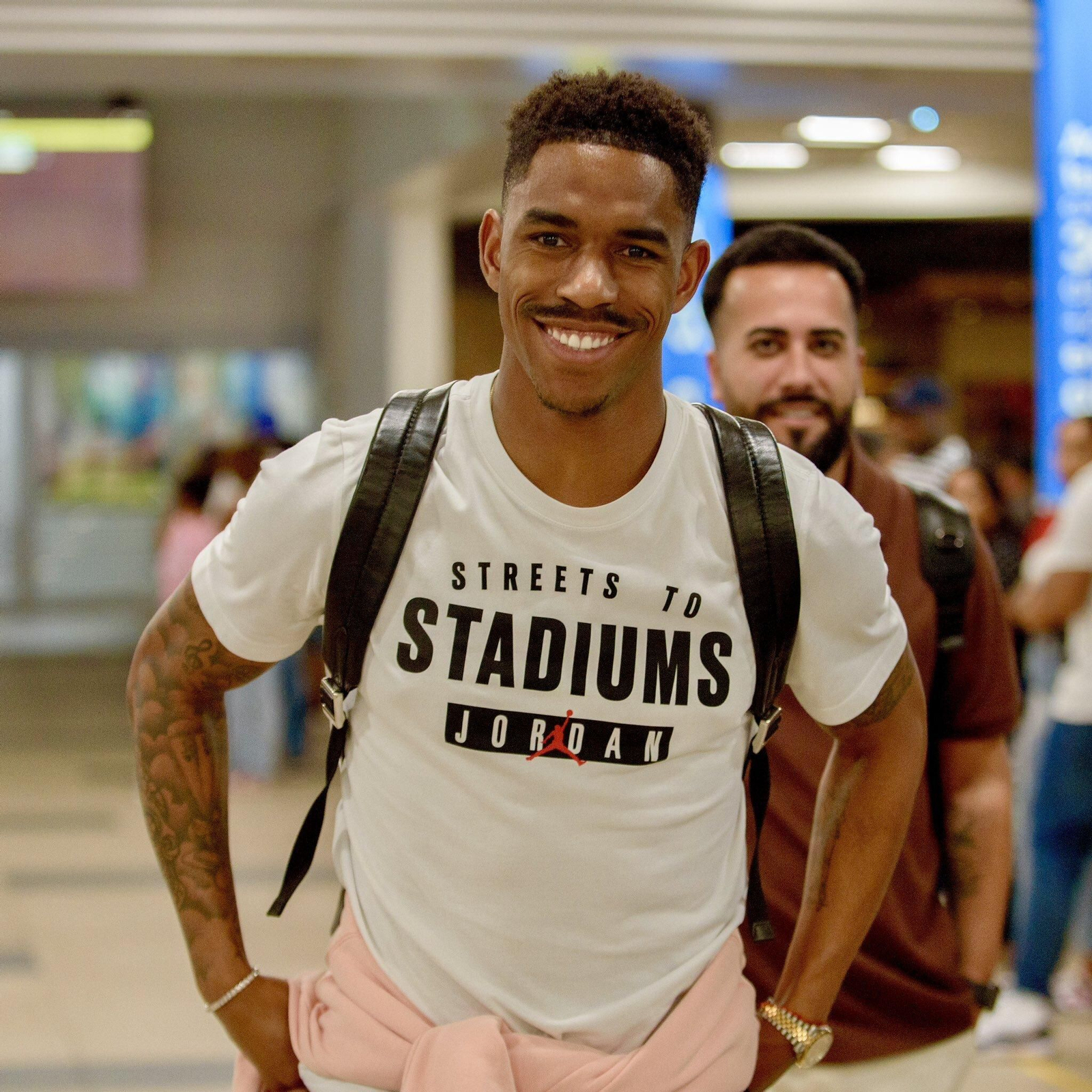 Junior Firpo, a su llegada a la República Dominicana hace unos días
