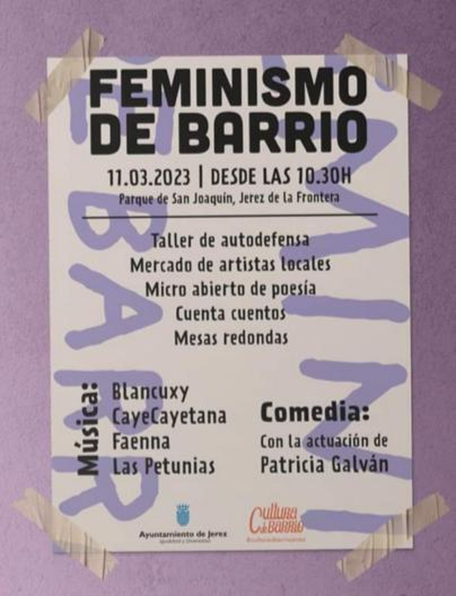 Cartel de las jornadas 'Feminismo de barrio'.