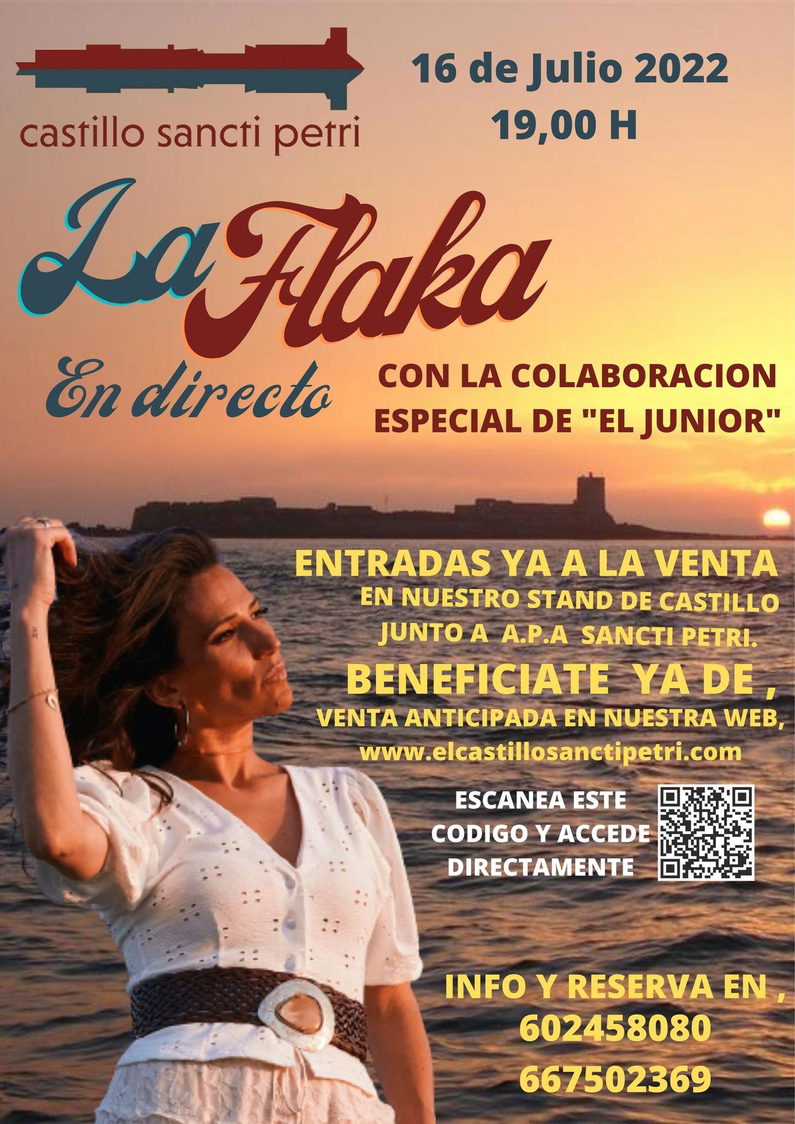 El cartel para el concierto de La Flaka.