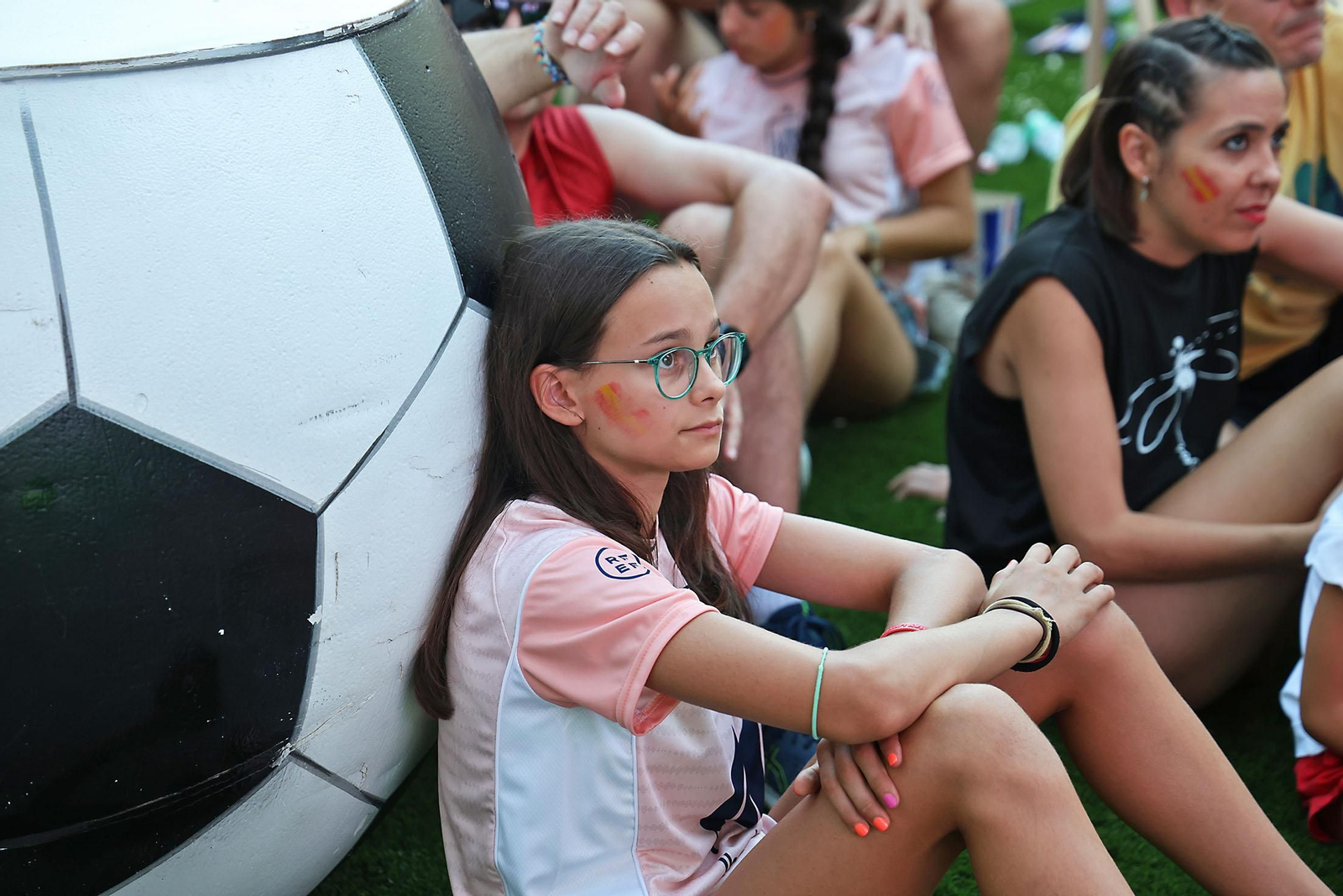 Imágenes de la Fan zone en Huelva de la Final de la Eurocopa entre Inglaterra y España Imágenes de la Fan zone en Huelva de la Final de la Eurocopa entre Inglaterra y España