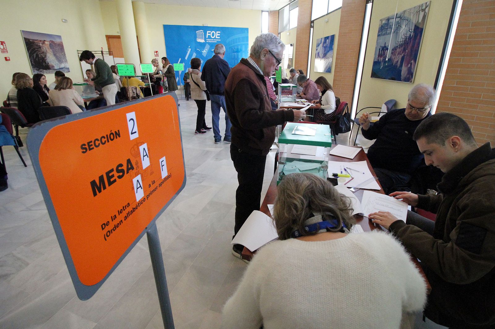 Colegio electoral de la Federación Onubense de Empresarios.