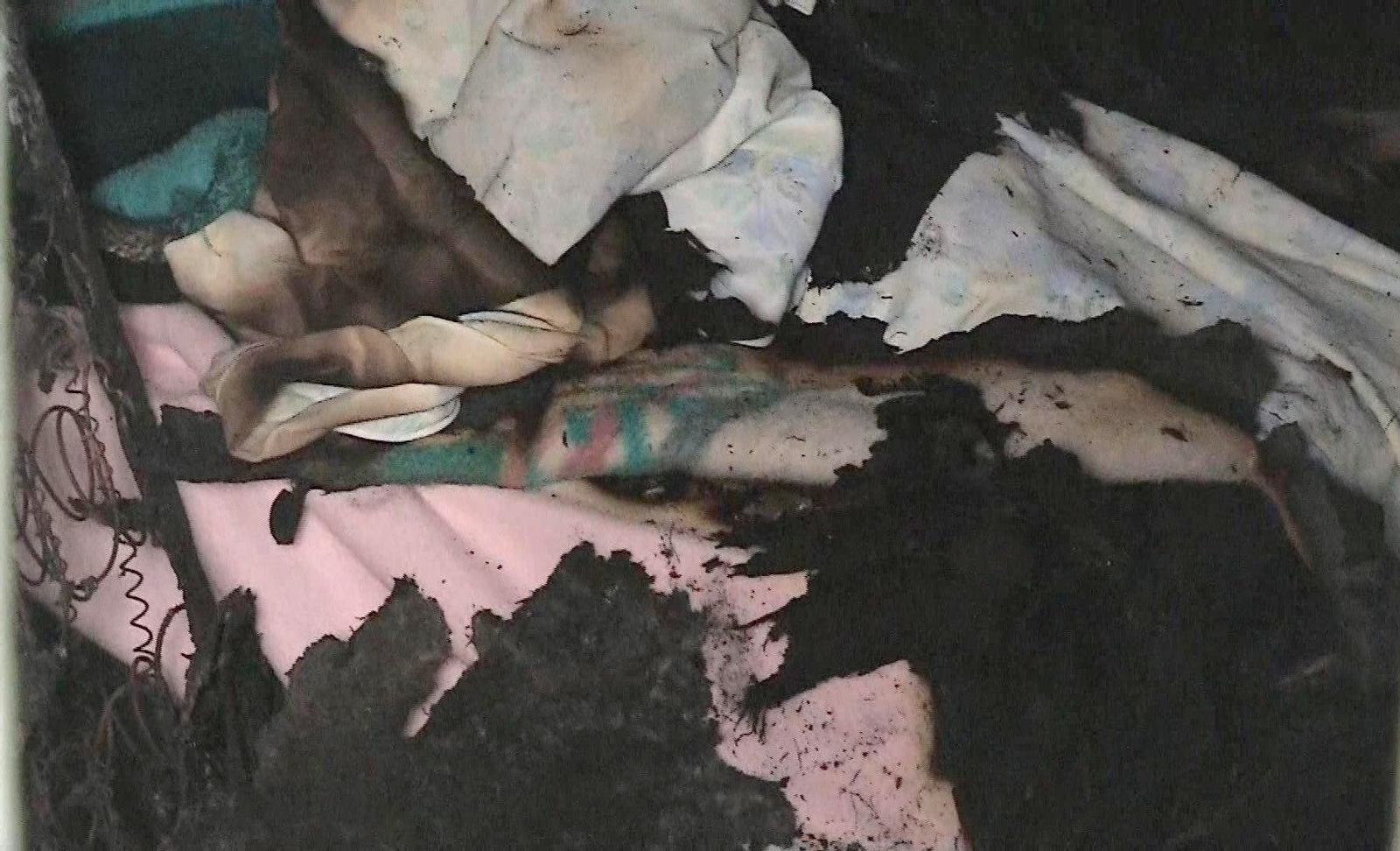 Aspecto en el que ha quedado el interior de la vivienda tras el incendio