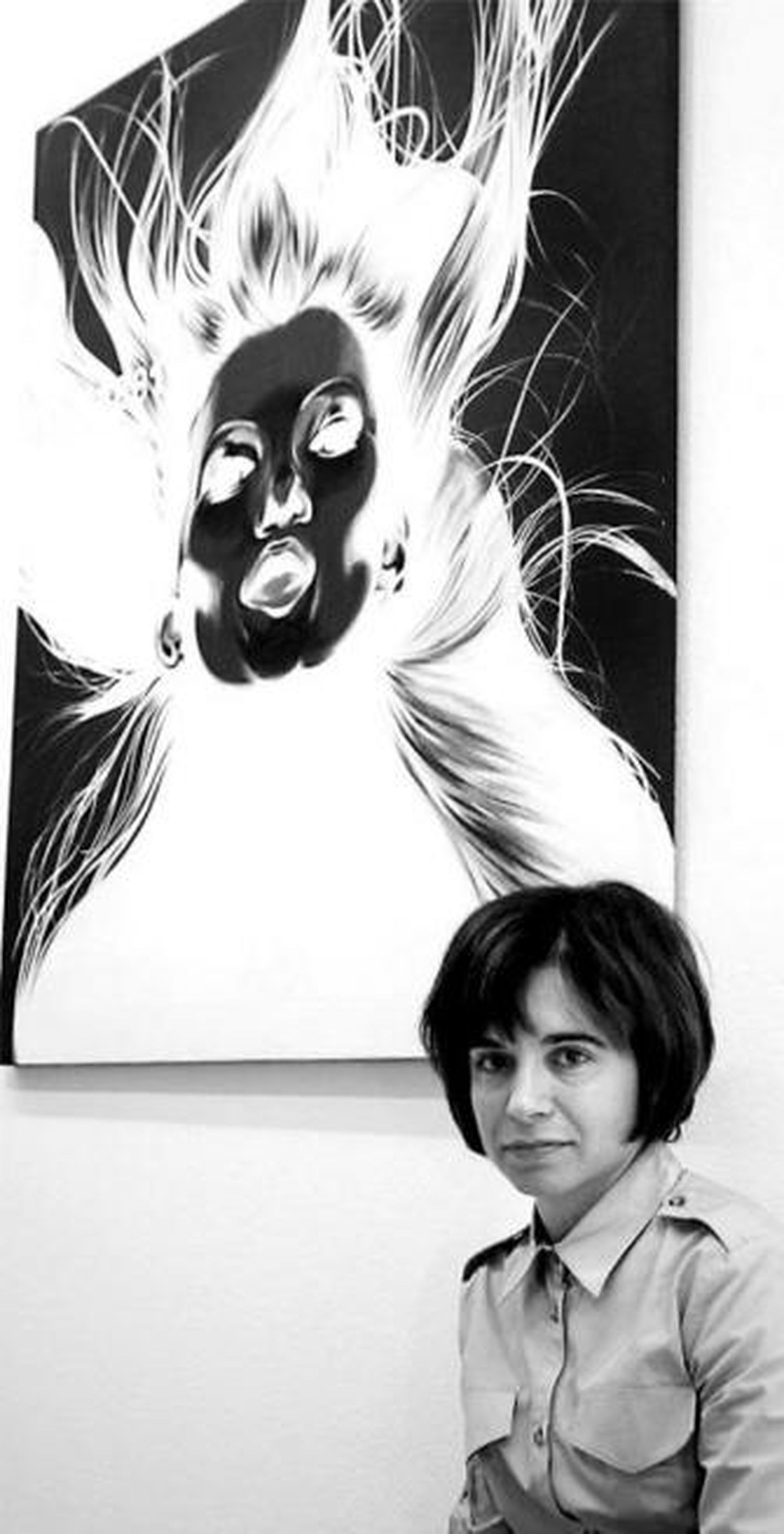 La pintora malagueña, ayer, en la presentación de su muestra.