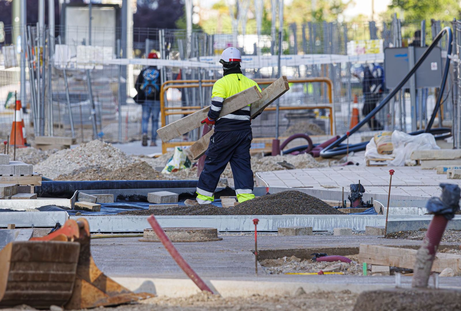 Imagen de archivo de un trabajador del sector de la construcción