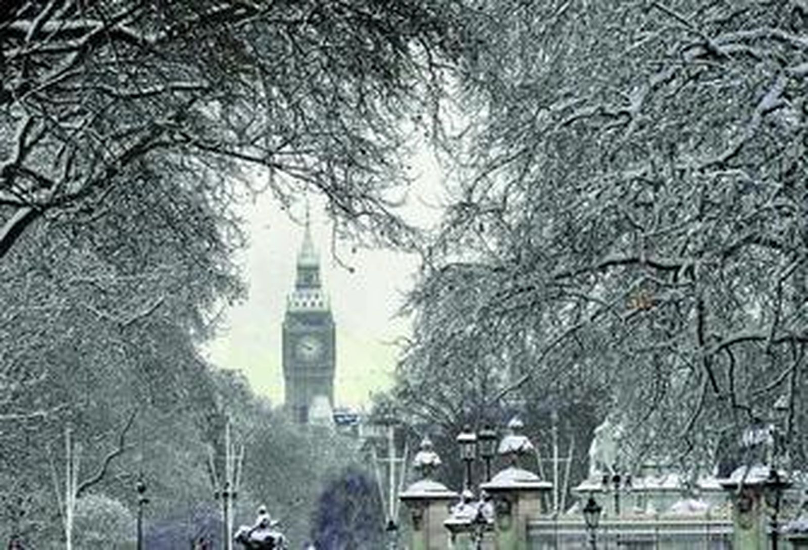 Una nevada paraliza Londres