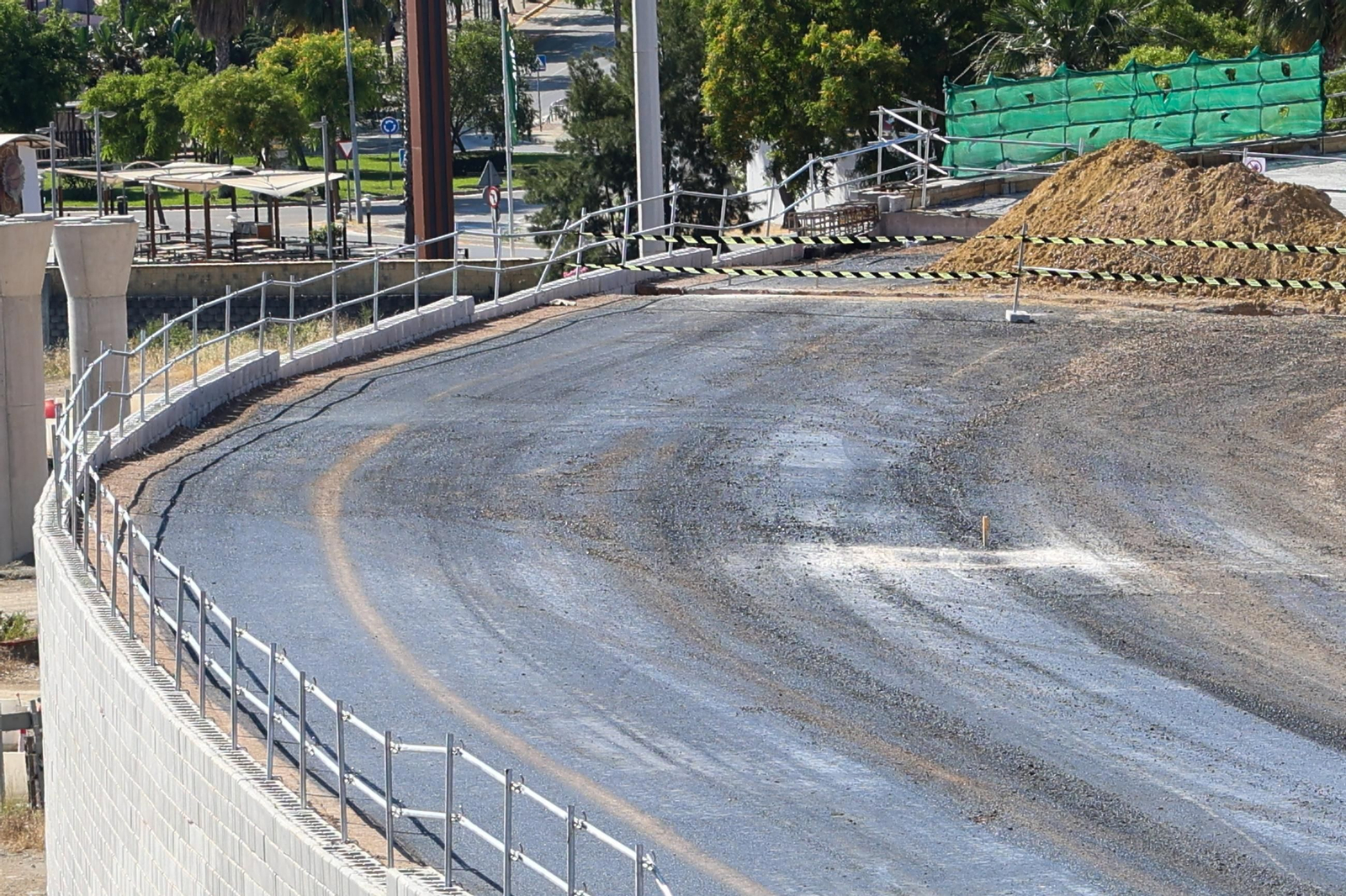Fotos del estado de las obras del Acceso Sur a Algeciras en Los Pastores