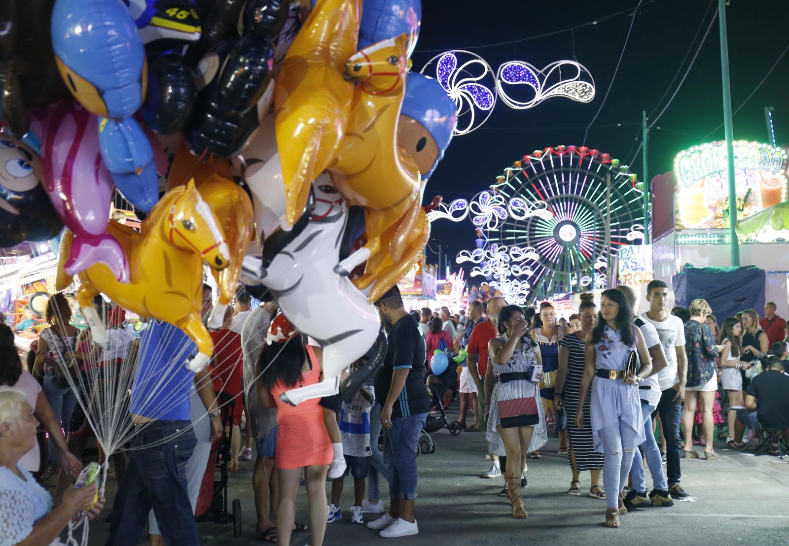 Atracciones de la Feria de Málaga.