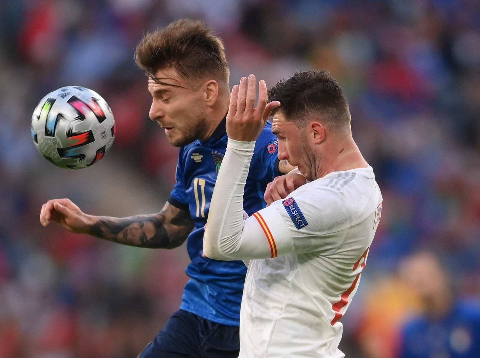 Las imágenes de la semifinal Italia-España de Eurocopa