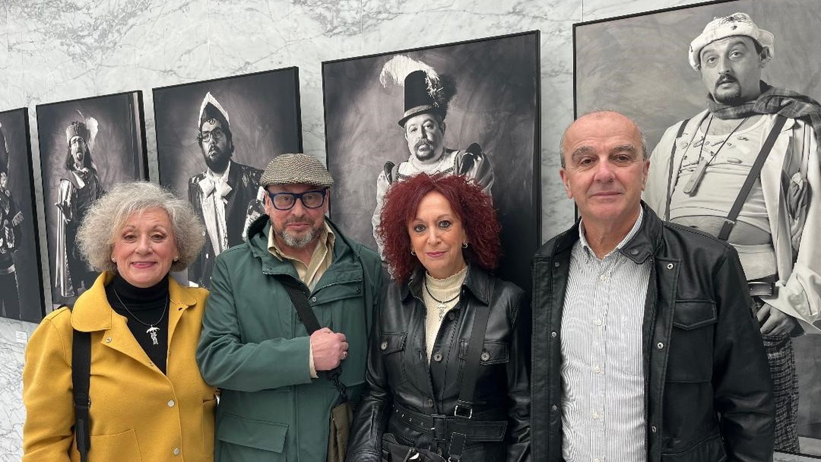 Los hermanos Margarita, Guillermo e Inmaculada Márquez y Paco Martín.