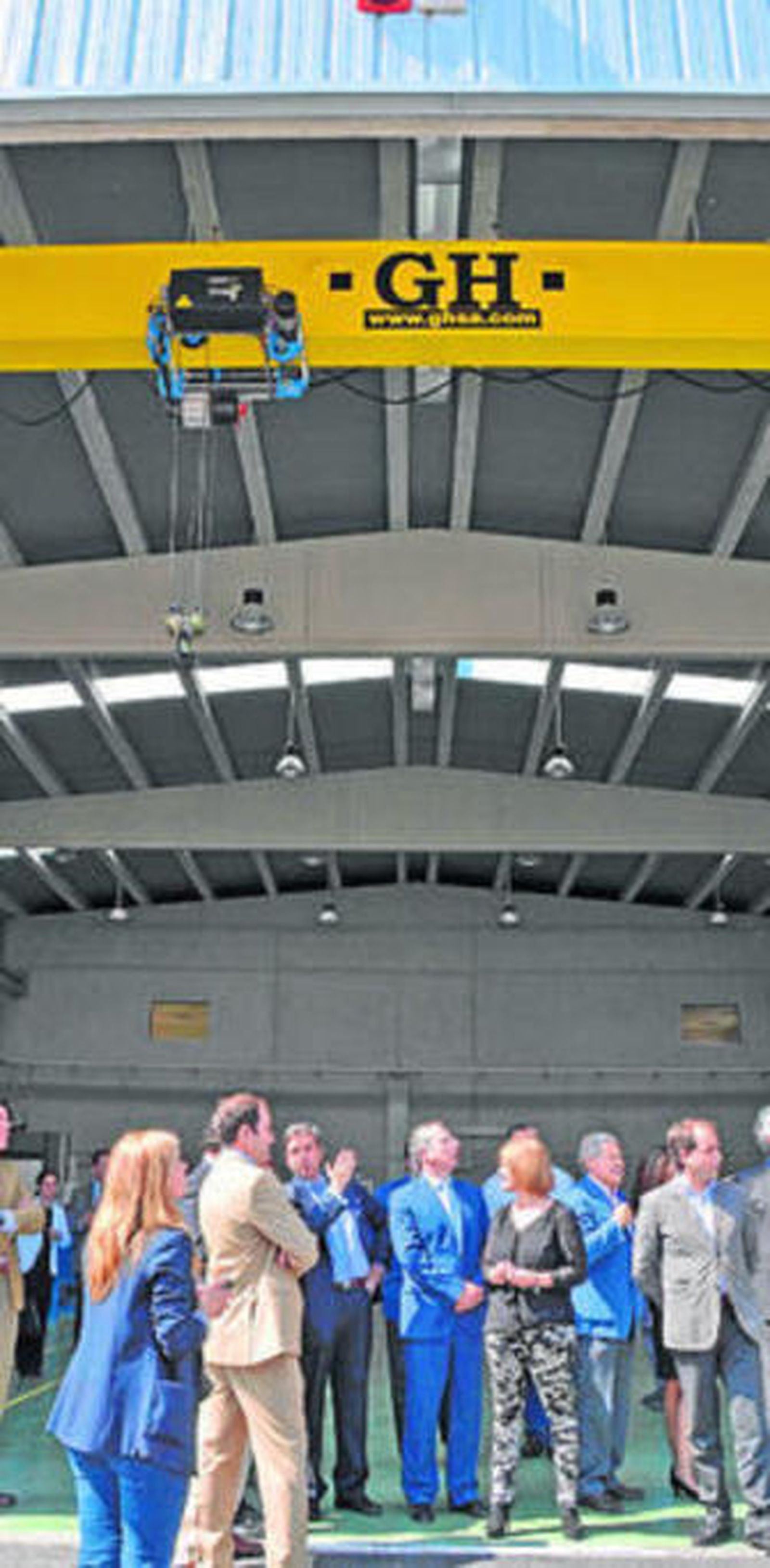 Un momento de la visita a la planta de Galio en la Ciudad del Transporte.