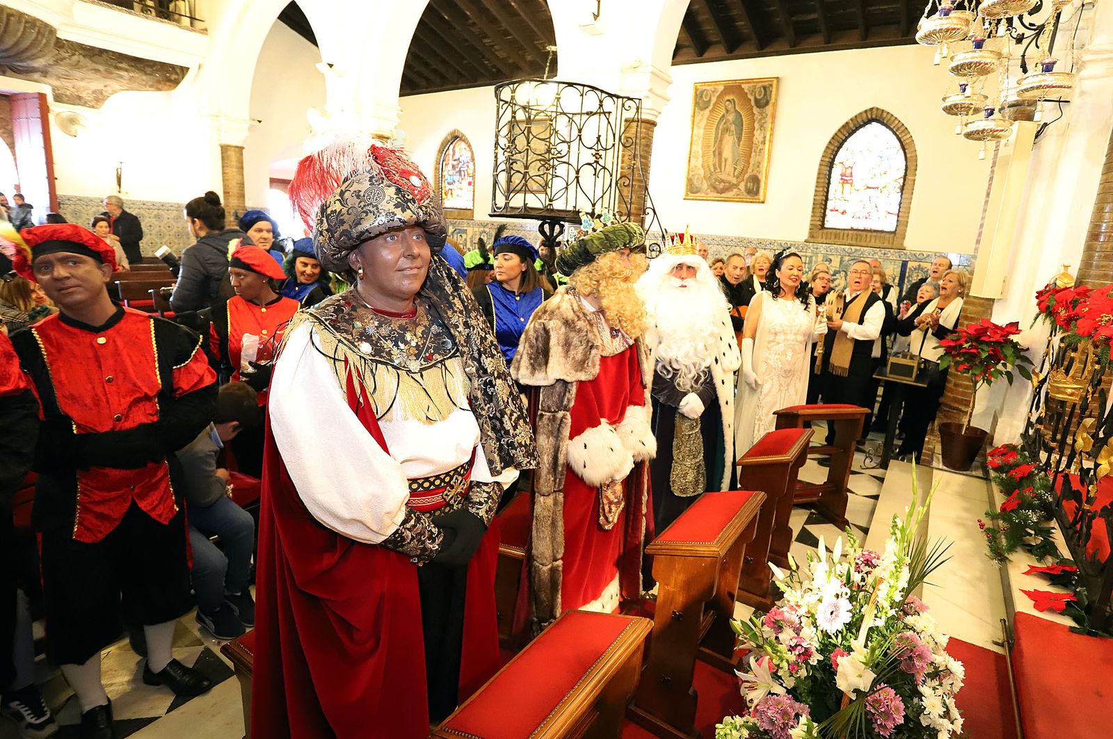 Imágenes de los Reyes Magos de Huelva en el Santuario de La Cinta