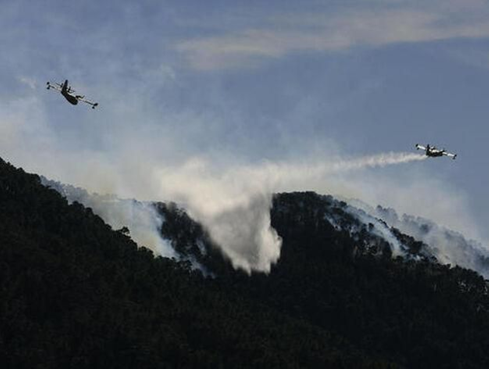Labores del extinción del incendio de la Serranía de Ronda en el año 2012