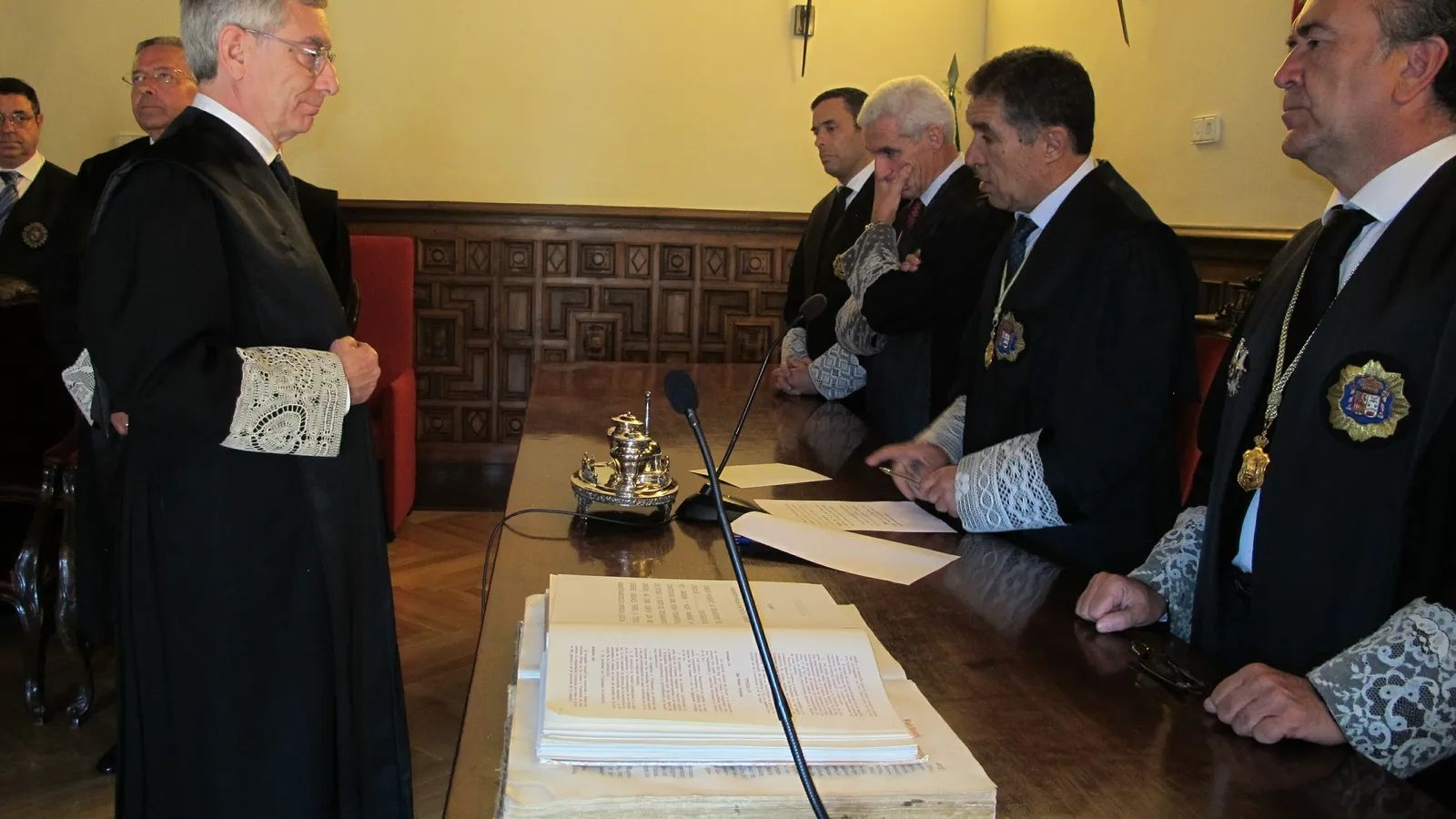 El magistrado José Manuel de Paúl Velasco, en la toma de posesión en el TSJA en febrero de 2020